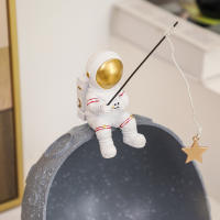 Adorno De Escritorio Espacial Con Resina Figura De Espaceman Y Planeta En Caja Organizadora Para Decoración De Habitación Temática De Espacio - details 17