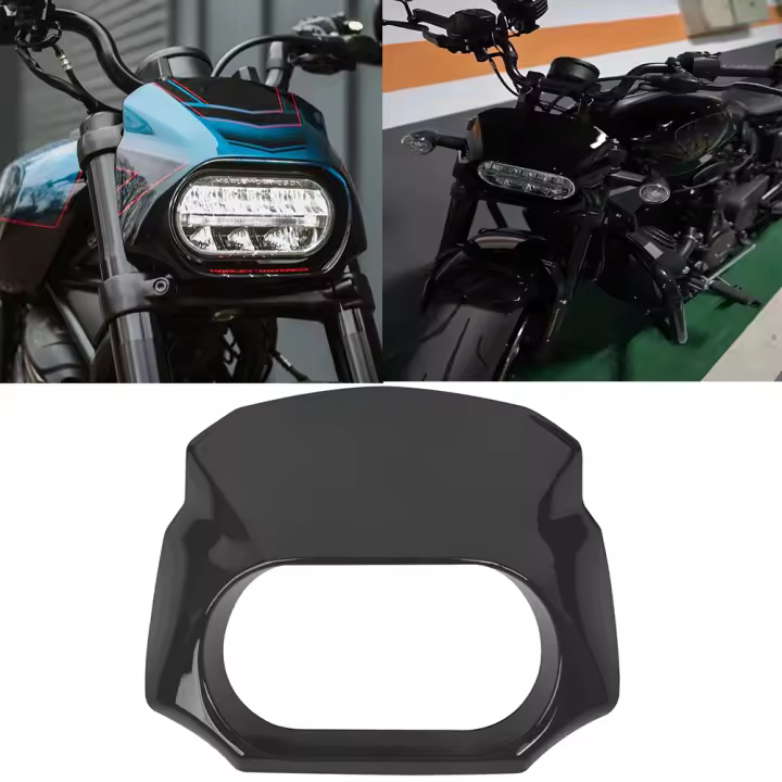 Faro Frontal Negro Brillante Para Motocicleta Cubierta De Faro De Estilo Sportster S 1250 RH1250 Para Harley 2021-2023 - 1