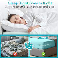 Juego De 4 Clip Para Sábanas Multifuncionales Resistentes Herramienta De Tensión Para Esquinas De Cama Suministro Doméstico - details 1