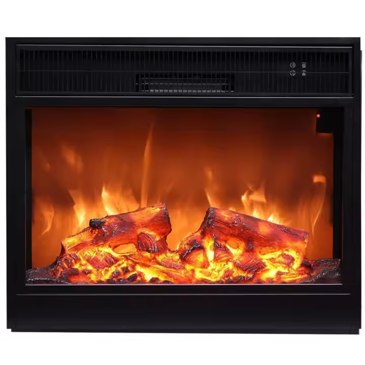 SINES Panarea Insertable Chimenea Electrica 1500W Con Distancia Mando Incluido Negro Insertable De Chimenea Electrico Ideal Para Complementar Chimeneas Existentes Efecto De Llama Real y Menos Gasto - 1