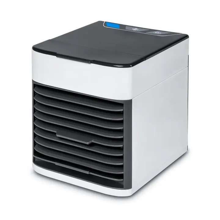 Mini Aire Acondicionado Portátil | Ventilador USB portatil sin aspas con 3 velocidades y luz | Enfriador, humidificador y purificador | Aire Acondicionado sin ruido para el verano | RevolutionLine - 1