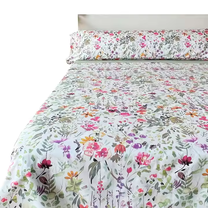 Juego de Sábanas Estampado Flores Acuarela– Alo Home - 1