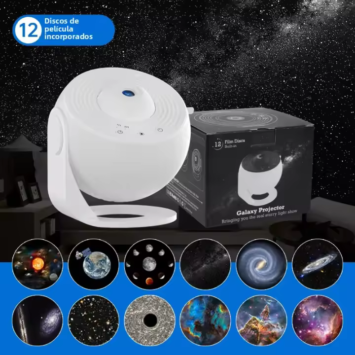 Proyector De Galaxia Luz Nocturna Estrella Planetario Rotación 360° Para Adultos Decoración De Habitación Teatro Juego Pared Material ABS LED - 1