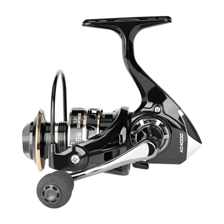 Carrete De Pesca Spinning 2024 12KG Max Drag Manillar De Metal 5.2:1 Para Agua Salada Accesorios De Pesca Carrete De Coil - 1