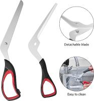 Tijeras De Pizza Multifuncionales En Acero Inoxidable Con Mango Ergonómico Herramientas De Corte Desmontables Para Restaurante Y Cocina Negro Y Rojo - details 4