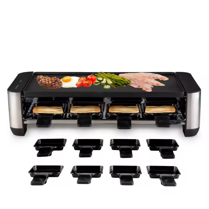 Mellerware - Raclette Yummy 1400W de potencia / Función grill y plancha Placas reversibles y extraíbles / para 8 personas - 1