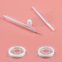 Kit DIY 10pcs Agujas De Punto De Ojo Grande Curvadas Para Perlas Y Cuerdas Elásticas Herramientas Para Fabricación De Joyas - details 2