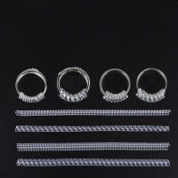 4Pcs/Lot Ajustador De Tamaño De Anillo Guarnición De Herramienta Para Fabricación De Joyas Espaciador Sizer Fitter De Silicona Espiral - details 0