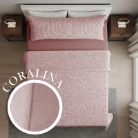 Juego Sabanas Trazos Coralina Mommata 180 gr/m² Soft Silk Doble Perchado para Cama de 90 a 180 cm, Tacto Seda - details 4
