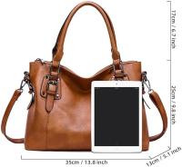 Bolso bandolera de Piel intética para Mujer with Correa de hombro desmontable, Bolso grande para Mujer - details 0