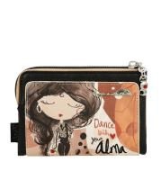 Billetero mediano Anekke Alma - Material flexible - Monedero con cierre de cremallera - Tarjetero con múltiples ranuras - Ref. 40709-912 - Mide 15 x 10 x 3 cm - details 0