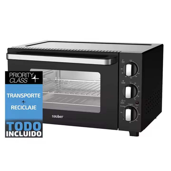 Horno sobremesa SAUBER SERIE 5-1500 30 litros. Con rustidor para asar pollos. Envío y recogida gratis en tu domicilio. - 1