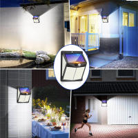 Lámpara Solar Exterior Con Sensor De Movimiento 238 LED Luz De Pared Segura Con 3 Modos De Iluminación Luz De Inundación Solar - details 8