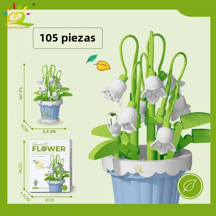Bloques De Construcción Micro MOC Eternal Bouquet Modelo De Flor DIY Decoración Para Escritorio Juguete De Bloques Para Niños - 1