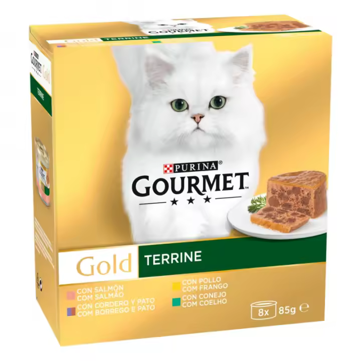 Purina Lata Para Gatos Gourmet Gold Terrine Surtido Multipack Pack 8 X 85 Gr - 1