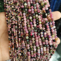 Turbantes De Turmalina Naturales Pulidos 2/3/4mm Para Hacer Joyas Accesorios Para Pulseras Y Collares DIY Para Mujeres - details 0