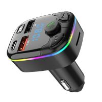 Transmisor FM Bluetooth manos libres para coche, modulador de Radio, reproductor MP3, USB Dual, adaptador de carga súper rápida para coche - details 6