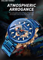 Reloj De Cuarzo Para Hombre BINBOND Marca De Lujo Deportivo Resistente Al Agua Con Dial Decorativo Y Cierre De Seguridad Relogio Masculino - details 0