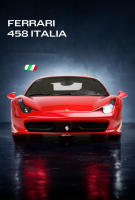 Modelo Estático De Coche Bruago 1:24 Ferrari 458 Italia Rojo Aleación De Metal Juguete Para Coleccionistas Regalo De Navidad - details 0