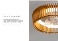 CREATE - Ventilador de techo 20W silencioso Ø58cm aspas direccionables con luz LED, Material ABS, - WIND CRAFT - details 1