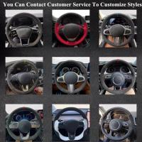 Funda Para Volante De Coche Gris Oscuro De Piel De Gamuza Para Volkswagen VW Golf Tiguan Passat B7 CC Touran Cubierta De Volante - details 1