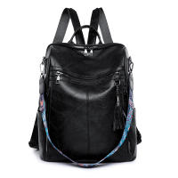 Nueva mochila multifuncional de cuero suave para mujer, estilo retro informal, sencilla y versátil, mochila de PU de gran capacidad - details 0