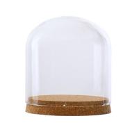 Jarrón De Vidrio Transparente Con Cubierta De Cúpula Y Base De Madera Para Suculentas Terrarium Decoración De Boda Y Navidad Moderno - details 0