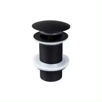 Desagüe emergente, Desagüe emergente sin desbordamiento, Desagüe universal para fregadero, Desagüe para fregadero, Desagüe para fregadero, Desagüe negro para fregadero y fregadero - 1