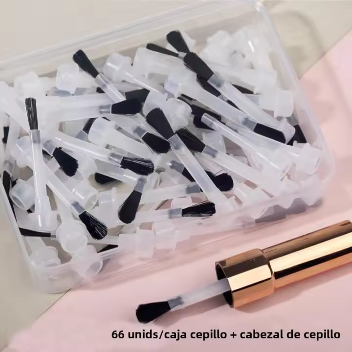 Kit De Cepillos De Uñas Desechables 25/66pcs Reemplazo Para Tinta Y Polvo Herramientas De Manicura Cepillo De Pincel De Polímero PP - 1