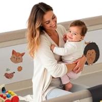 DeFieltro Parque Infantil Bebe del BOSQUE 120x120 - Corralito Bebe con Malla de Animales Transpirable - Corral Plegable Baby ANTIDESLIZANTE Alfombra Acolchada + 2 Anillas (Bosque) - details 9