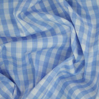 Almacenes Casa Angel TELA ANTIMANCHAS DE CUADROS VICHY 10mm COLOR CELESTE POR METROS, ANCHO 160cm - details 0