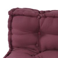 Cojín de Sofá Palet vidaXL con soporte para espalda y brazos en tela roja - details 3