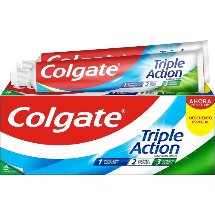 COLGATE PACK X4  PASTA DE DIENTES TRIPLE ACCION FRESCOR 75ML X 4UDS - 1