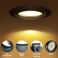 Soporte LED Ajustable Redondo Para Bombilla MR16 GU10 Fijación Revestimiento De Aluminio Luz Focalizable Instalación Revestimiento - details 8