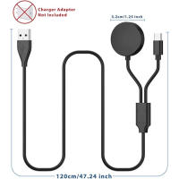 Cargador USB Para Samsung Galaxy Watch 4/3/Active 2/Active Y Galaxy Phone/Buds Cargador Inteligente De Reemplazo Compatible Con Galaxy - details 1