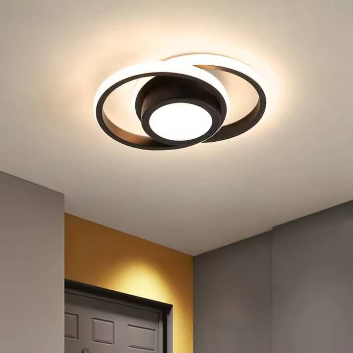 Lámpara Led, Redonda, 3 Tipos de Luz, 72W, Negro - 1