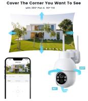 100% Batería recargable inalámbrica solar en Aire Libre Pan/Tilt WiFi Cámara de Seguridad Luz IP65 impermeable Visión Nocturna Luz de Calle antirrobe - details 4
