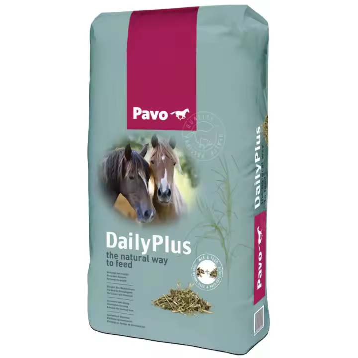Mezcla de Forraje para Caballos PAVO DailyPlus 12 Kg – para Mejorar la Masticación y la Digestión - 1
