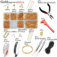 Kit De 800 Piezas Para Elaboración De Joyas Con Anillos De Salto Para Ganchos De Orejas Y Cremalleras Herramientas De Reparación Para DIY Joyería Set De Componentes Metálicos - details 2