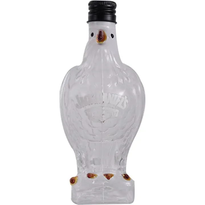 Decantador de whisky de cristal con forma de águila, botella de whisky de 7,6 x 7,6 x 12,7 cm, divertida botella de whisky de águila para hombres, papás y esposos. Decantador de águila para decoración del hogar o bar. - 1
