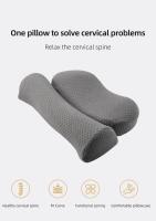 Almohada De Memoria Para El Cuello Ergonómica Ortopédica Para Dormir En Lado Almohada De Forma Contorneada Para Cuello Y Espalda Poliéster 100% Tamaño Rectangular - details 0