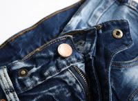 Jean Retro De Buzo Para Hombre Estilo Moderno Con Bolsillo Y Cierre De Cremallera Tejido De Dénim Elástico Slim Straight - details 14