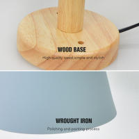 Nordic Wall light Indoor DIY E27 Wooden 6 Colors EU/UL Plug 350° Wall lamps For Living room Bedroom Aisle Sconce Fixtures Decov - details 9