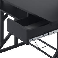 HOMCOM Mesa de Escritorio Mesa de Estudio con Bandeja de Teclado y Cajón Mesa de Ordenador para Despacho Oficina 90x50x100 cm Negro - details 3