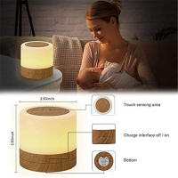 Lámpara Nocturna Recargable a Distancia Con 13 Colores Luz De Mesa Portátil Para Cama Y Niños Control Táctil Y Dimmer USB - details 5