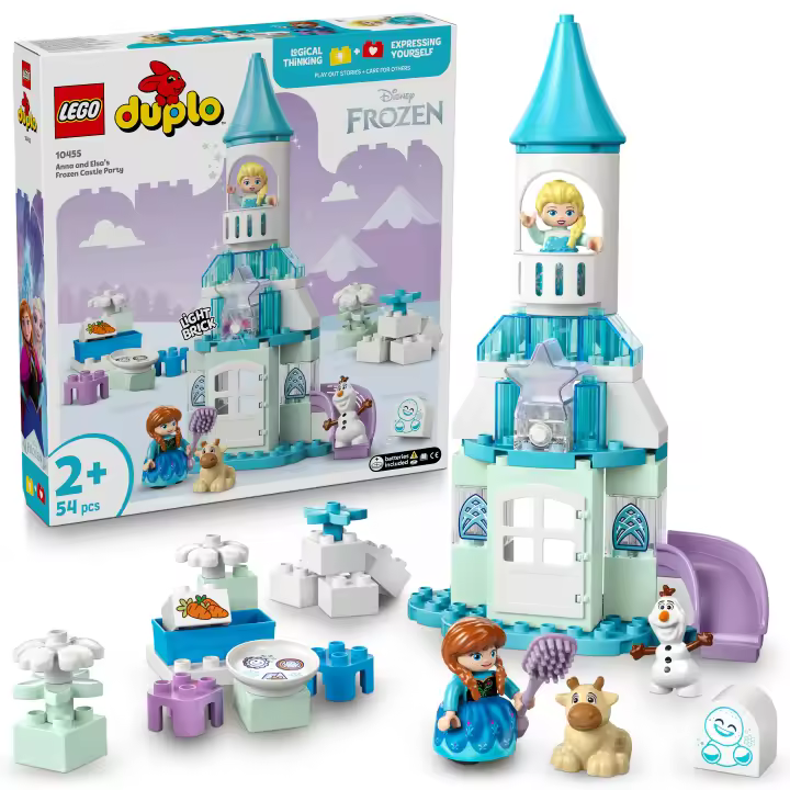 [PREVENTA] LEGO® DUPLO® | Disney Frozen: Fiesta en el Castillo de Anna y Elsa Juguete Construible, Divertida Construcción en Familia, Fomenta el Juego Simbólico en Bebés de 2 Años o Más 10455 - 1