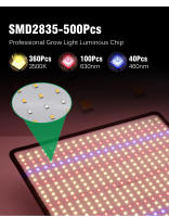 Luz LED de espectro completo, lámpara Phyto de AC85-240V, 40W, para tienda de cultivo interior, luz de crecimiento de plantas - details 2