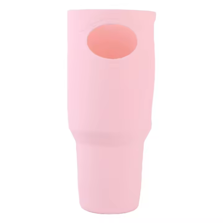 Protector De Tumbler De Silicona Antideslizante Para Stanley 40oz Funda Completa Antarrugas En Colores Rosa Gris Y Azul - 1