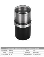 Máquina De Moler Café De Alta Potencia Con Cuchillas Desmontable Para Limpieza Multifuncional Para El Hogar Y Cocina Café Bar - details 12
