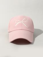 Nueva Gorra De Béisbol De Algodón Para Verano Rosa Con Mariposa Bordada Ajustable Para Mujer Gorra De Sol De Color Sólido Para Niñas Estilo Coreano - details 7